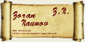 Zoran Naumov vizit kartica
